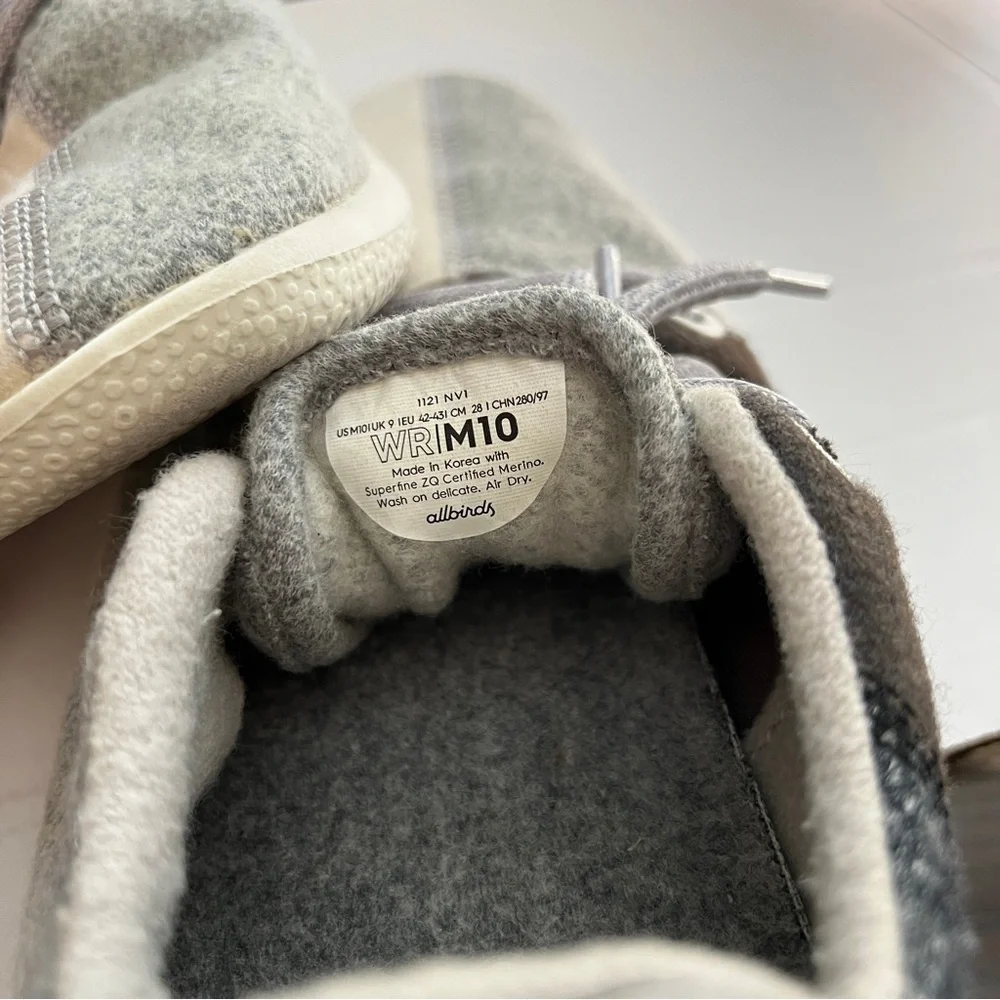 Allbirds Men's Wool Runners Merino Wool Color Block Size 10 Lightweight Comfy